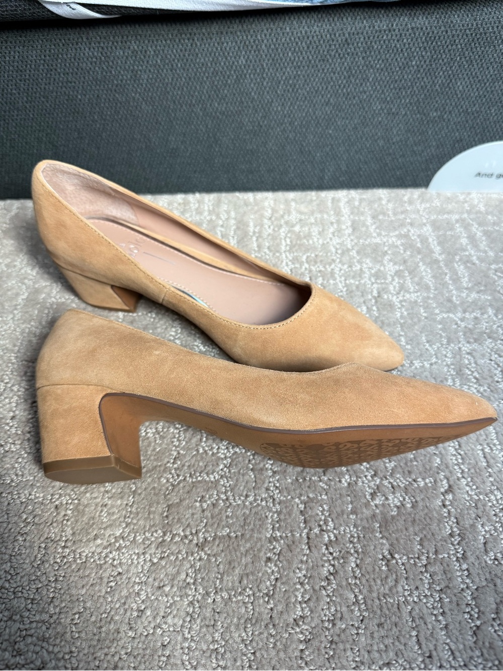 Linea Paolo Suede Pumps | 4.5 | Cream